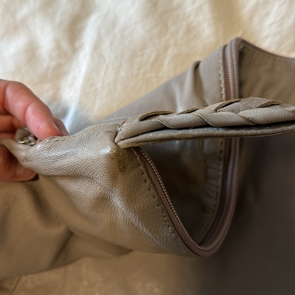 Danier Grey Leather Hobo Bag - Picture 8 of 11